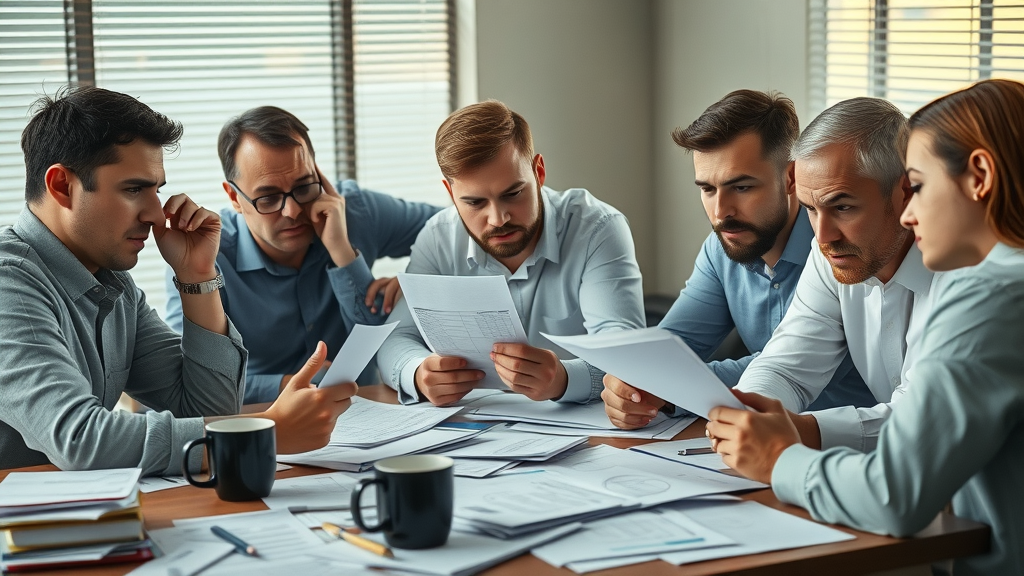 Stressed contractors overwhelmed by loan offers and bills, highlighting the importance of contractor alternative funding Q&A