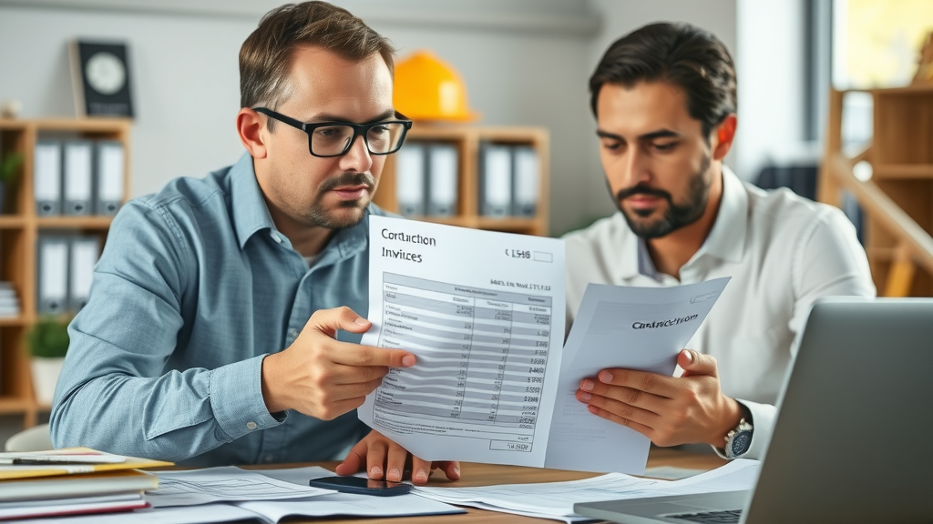 Construction CPA consulting with contractor on financial strategy for alternative funding