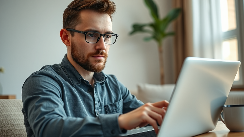 Contractor browsing trusted Acorn Finance online platform for alternative financing options